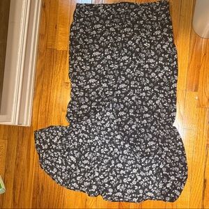 Black and White Floral skirt